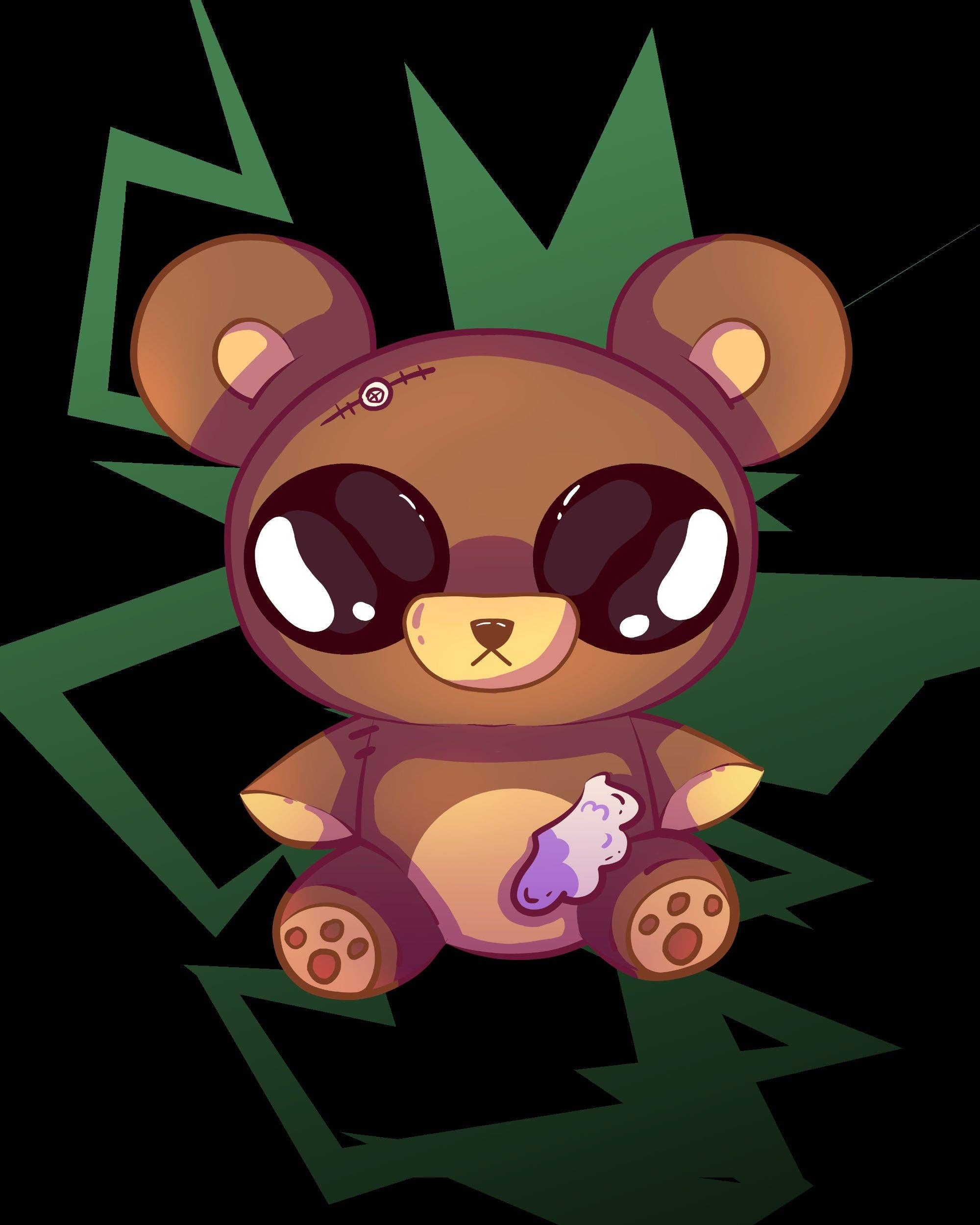 Mega Kawaii Cuties - Wholesale Sticker - Creepy Teddy Bear Sticker0