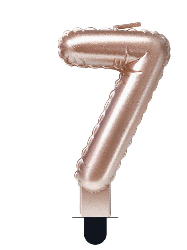 Bougie ballon en aluminium rose - 7 pour la vente par PD Party