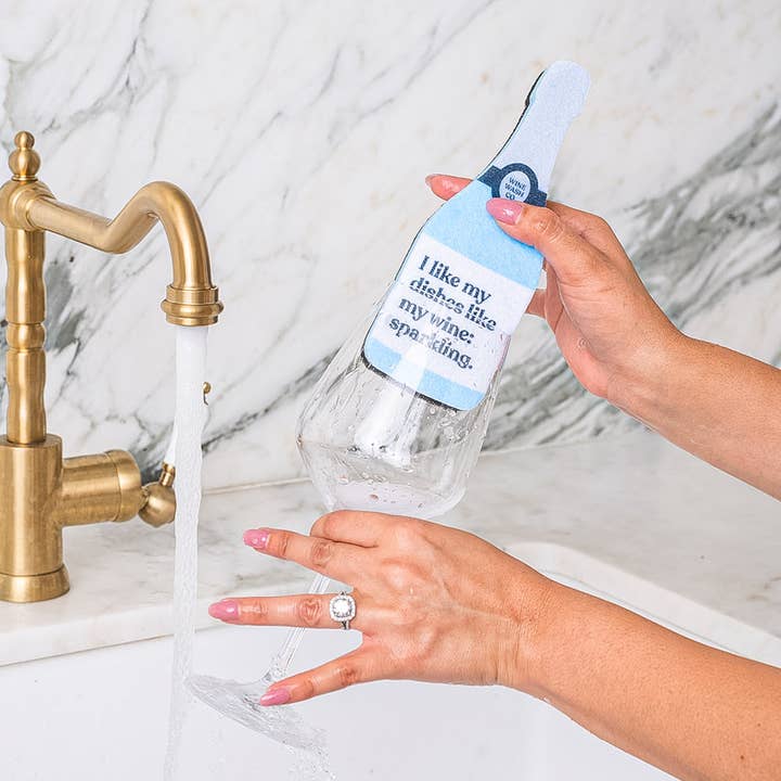 Wine Wash Co. - Wholesale Cleaning Sponge - Scrubbly™ Sponge - Sparkling3