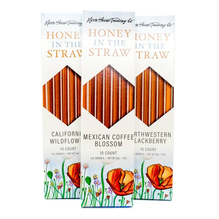 Honning i halmen 10 stykke gaveæske og display for engroshandel hos Z Specialty Food