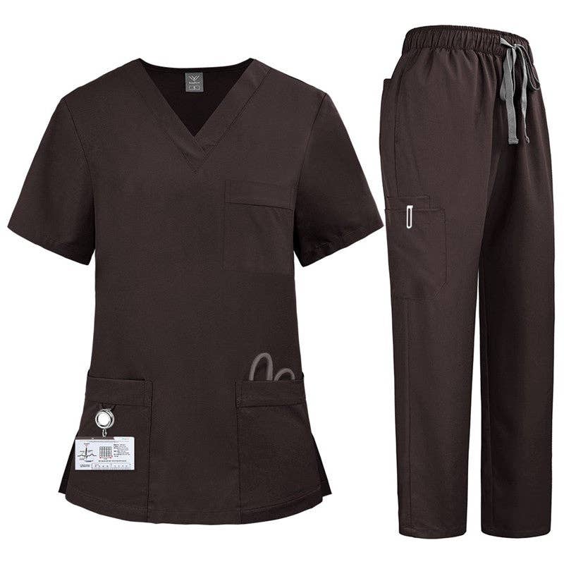 FurDecoration - Wholesale Healthcare Uniform - Women's - Short Sleeve Straight Leg Scrub Suit9