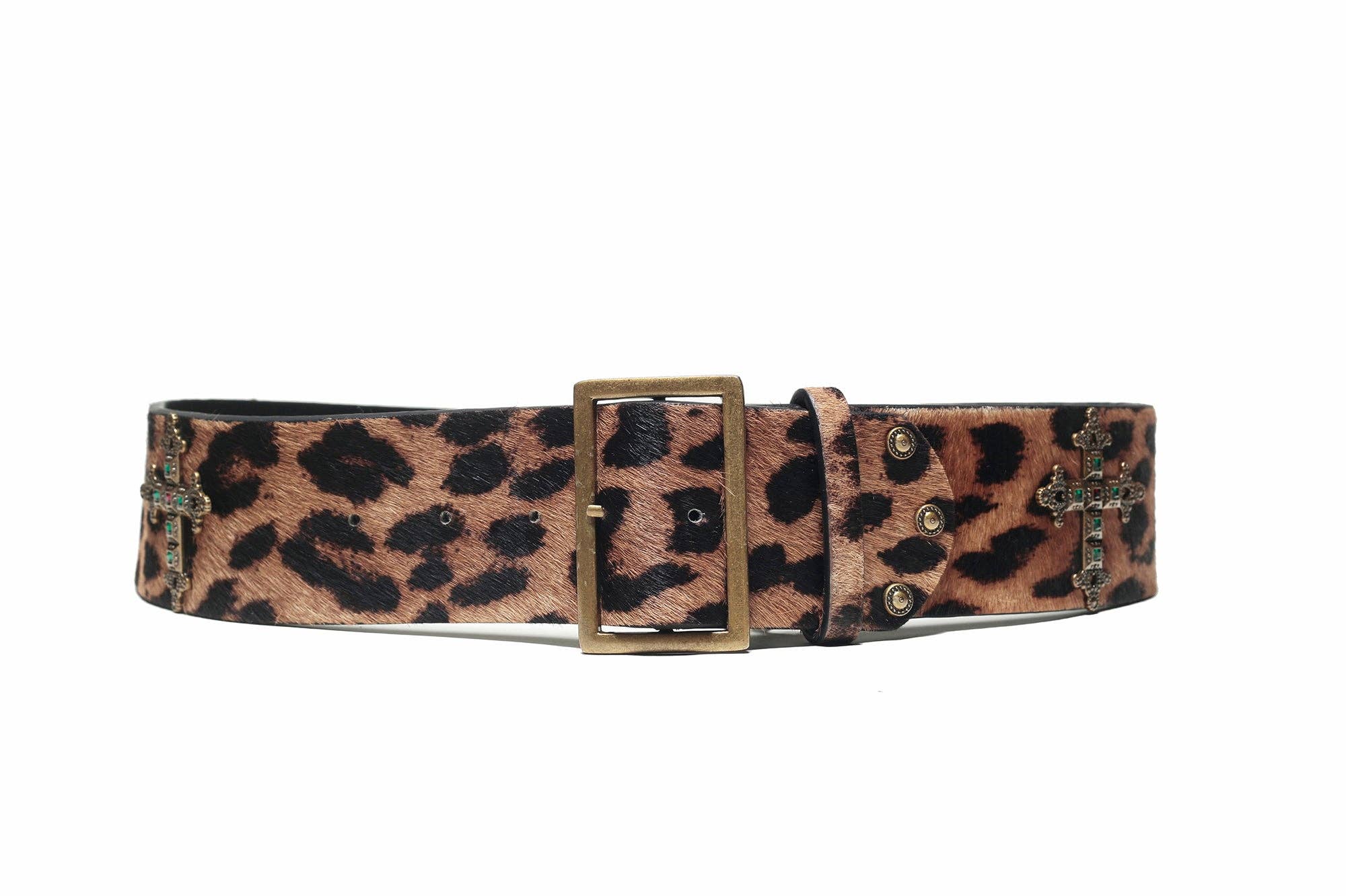 BORN TO ROAM – wholesale Bälte - Dam – ROMA LEOPARDMÖNSTRAT BÄLTE - KALV -HÅR2