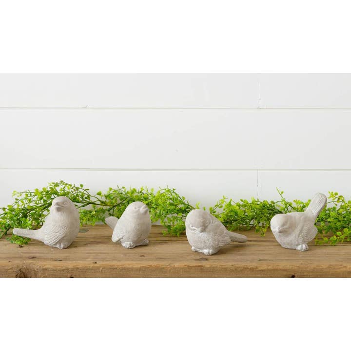 Audrey's Home & Gift - Wholesale Decorative Figurine - Cement Bird Figurines (Pk/04 Ast)