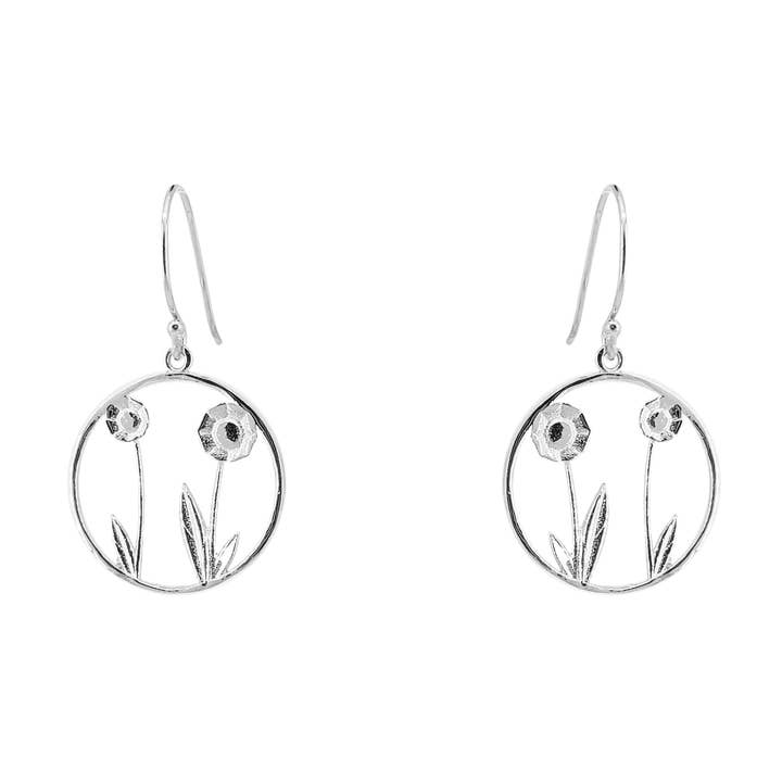 Collection Botanica - Pendentif à deux fleurs en argent pour la vente par SITA