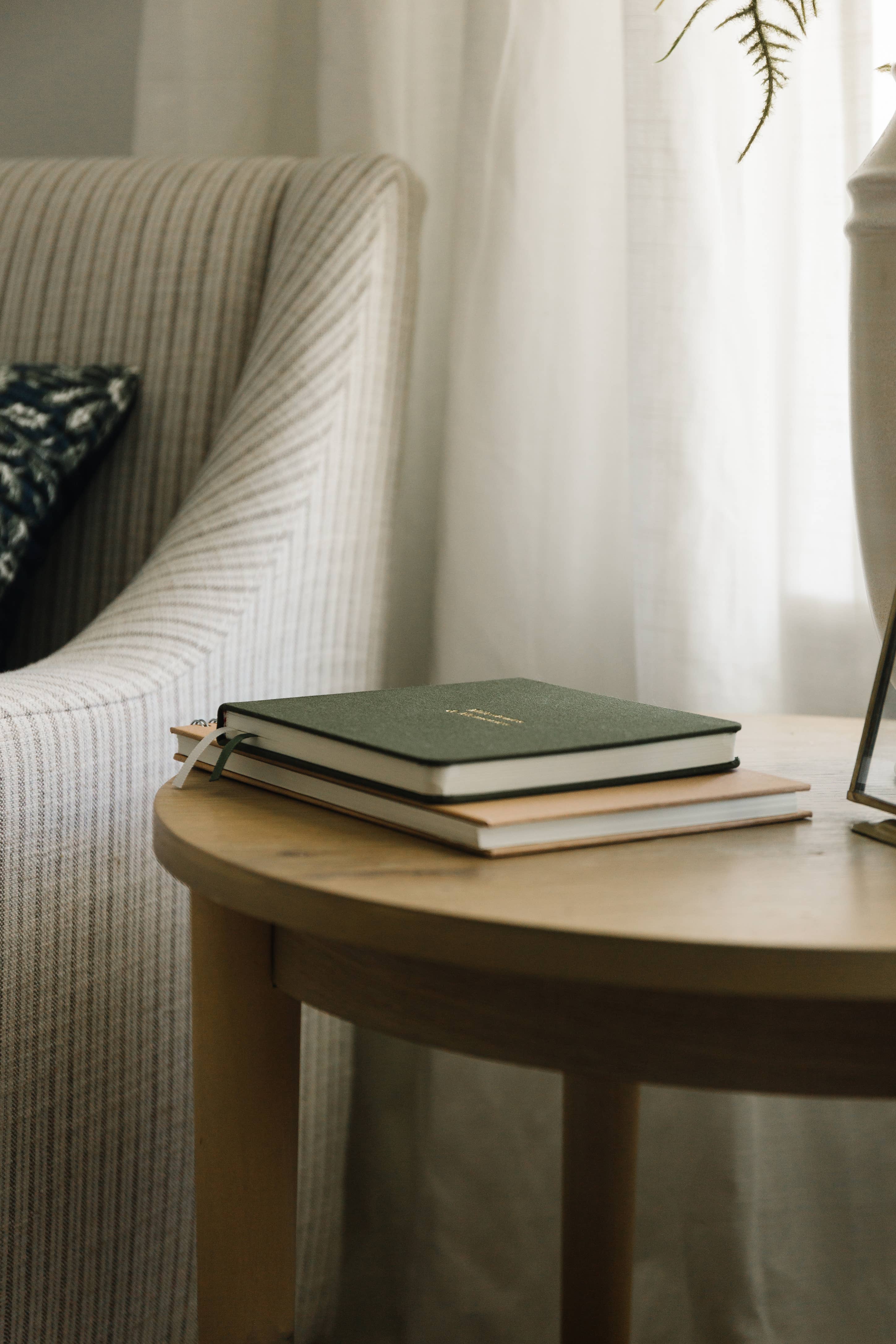 Studio Portmanteau - Wholesale Notebook - Custom Text Foil Embossed Square Linen Notebook, Earth Tones6