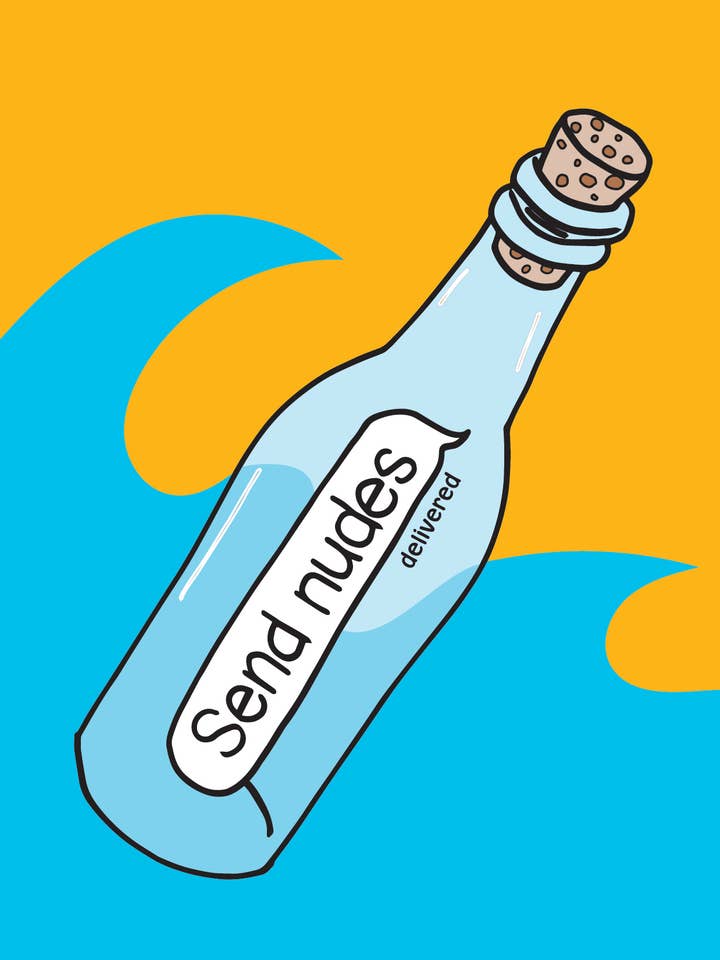 Message In A Bottle Card for wholesale by Pinky Weber