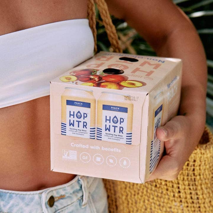 HOPWTR - Wholesale Sparkling Water - HOPWTR - Peach Sparkling Hop Water (12-Pack)2