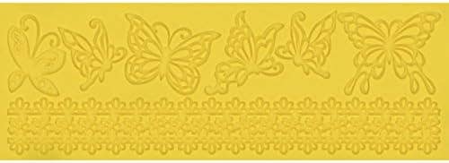 Global Sugar Art - Wholesale Craft Tool - Global Sugar Art Butterflies & Ribbon Silicone Lace Mat for Cake Decorating, by Global Sugar Art4