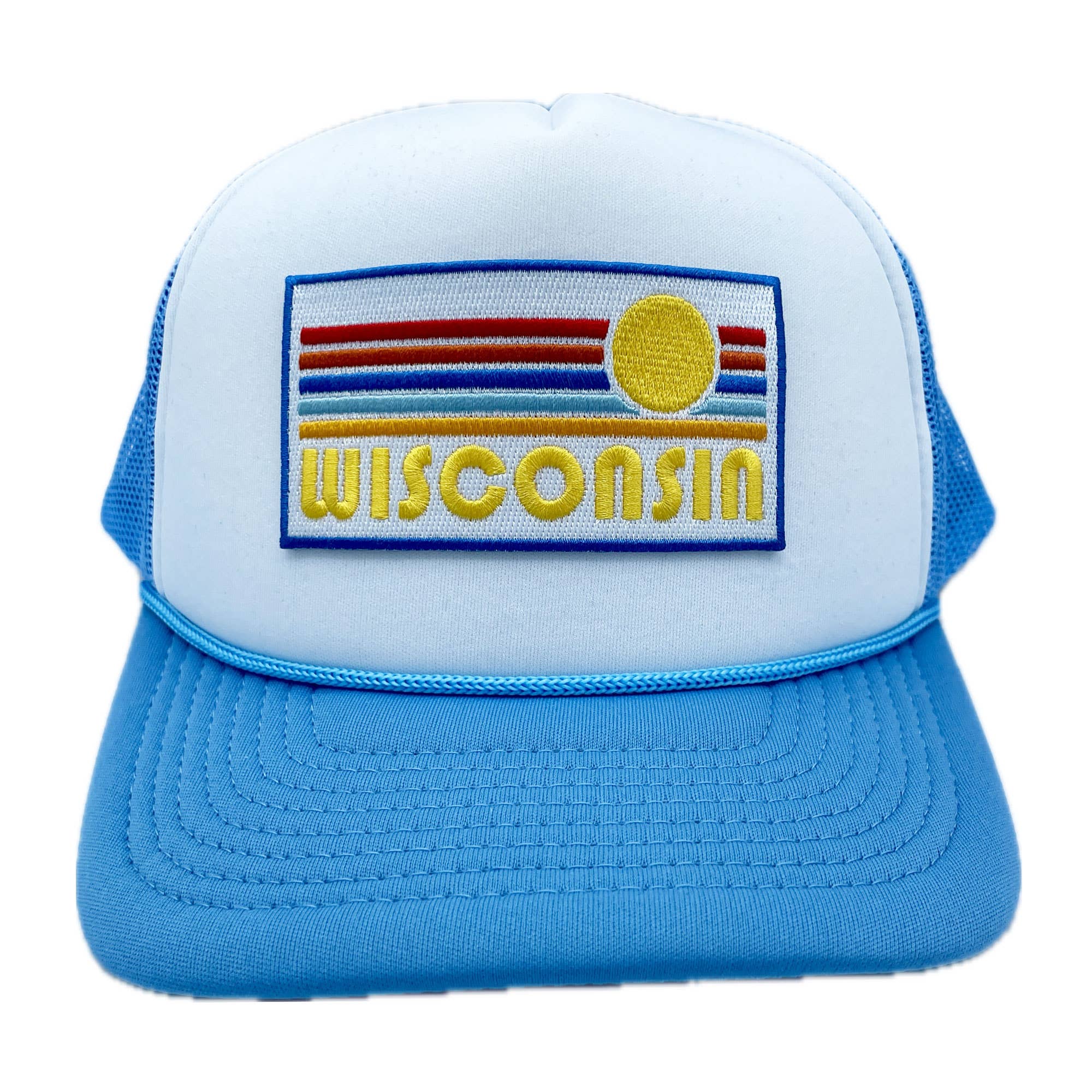 Hey Mountains - Wholesale Trucker Hat - Unisex - Wisconsin Trucker Hat -  Retro Sun1