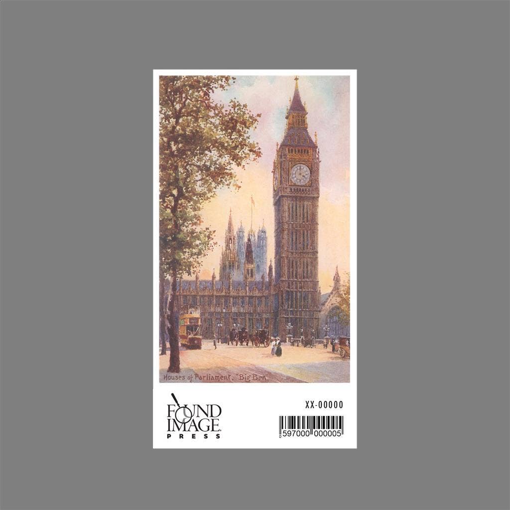 Found Image Press - Wholesale Sticker - Sticker EN-127 Painting of Big Ben, London, England1
