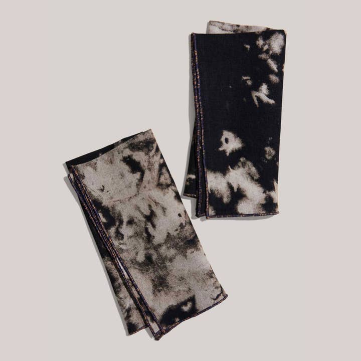 ATELIER SAUCIER - Vendita all'ingrosso Tovaglioli da tavola in stoffa - Set di 4 tovaglioli in lino After Dark3