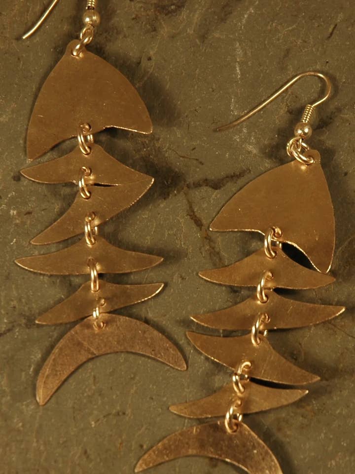 Fair Trade Silver Plated Bombolulu Fish Earrings for wholesale by CADEAUX du MONDE