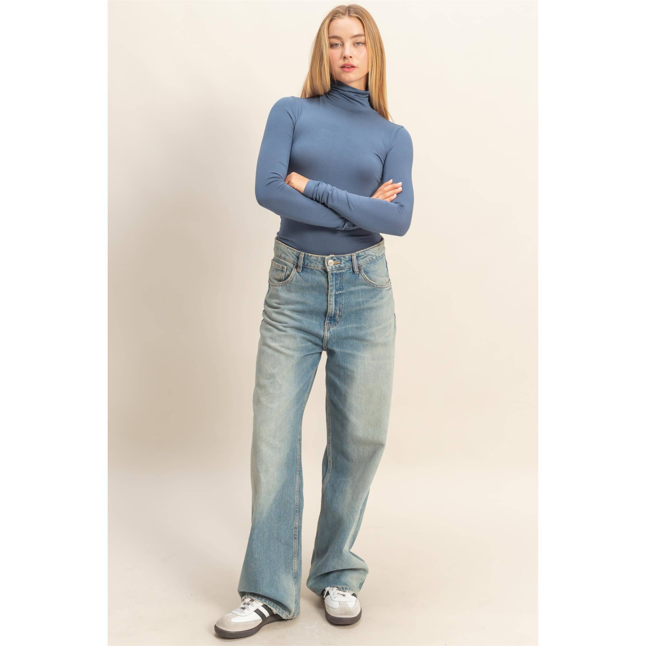 HYFVE - Wholesale Shirt - Women's - Turtleneck Long Sleeve Fitted Top24