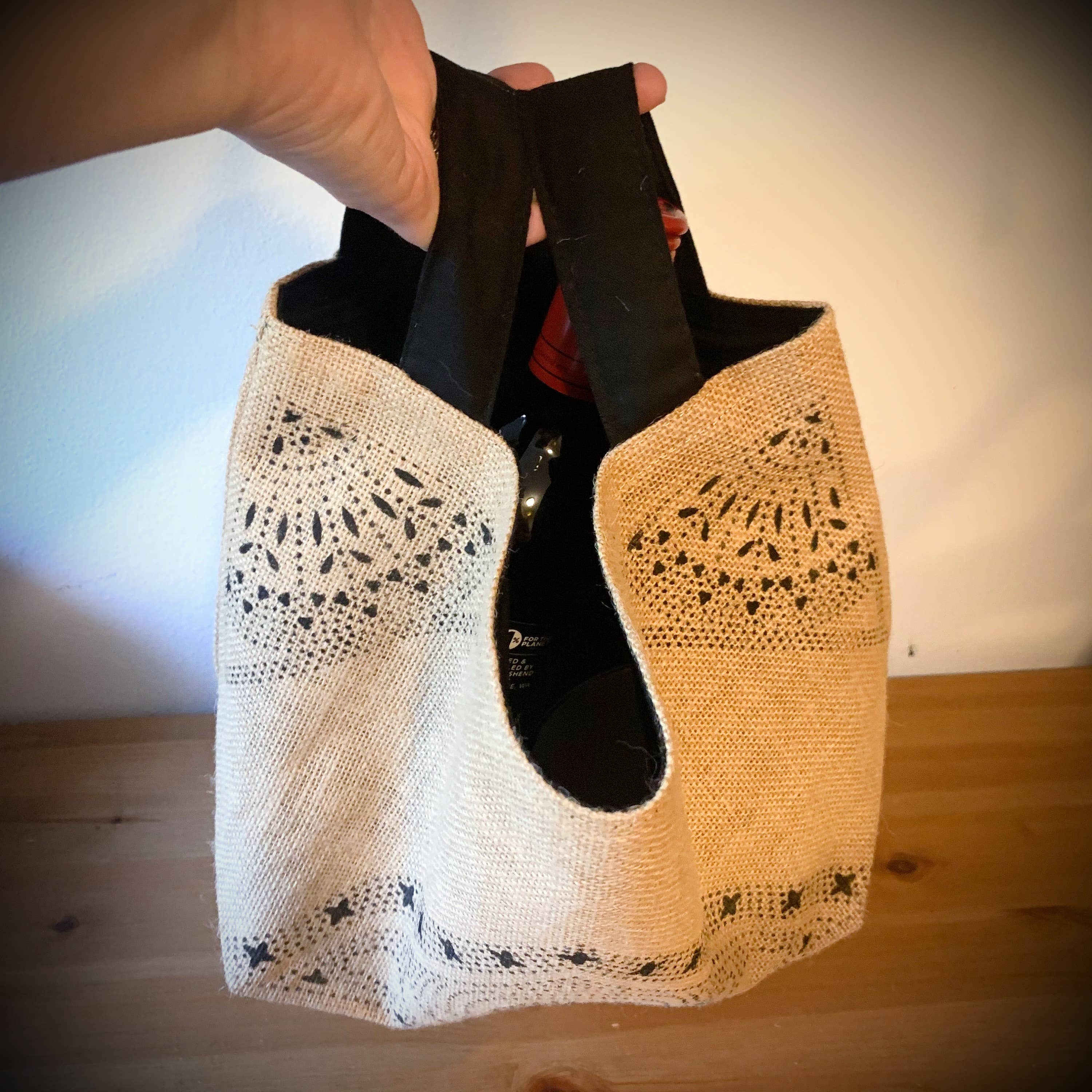 Shakes + Speares - Wholesale Tote Bag - Women's - Small Jute Garden Bag - Lace Delight6