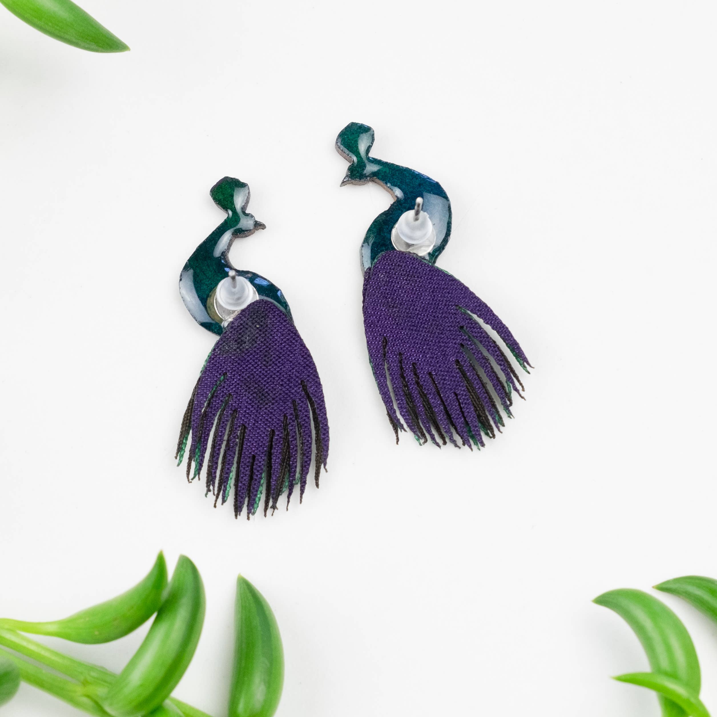 Tulia's Artisan Gallery - Venta al por mayor Pendientes colgantes - Pendientes Peacock - SM6