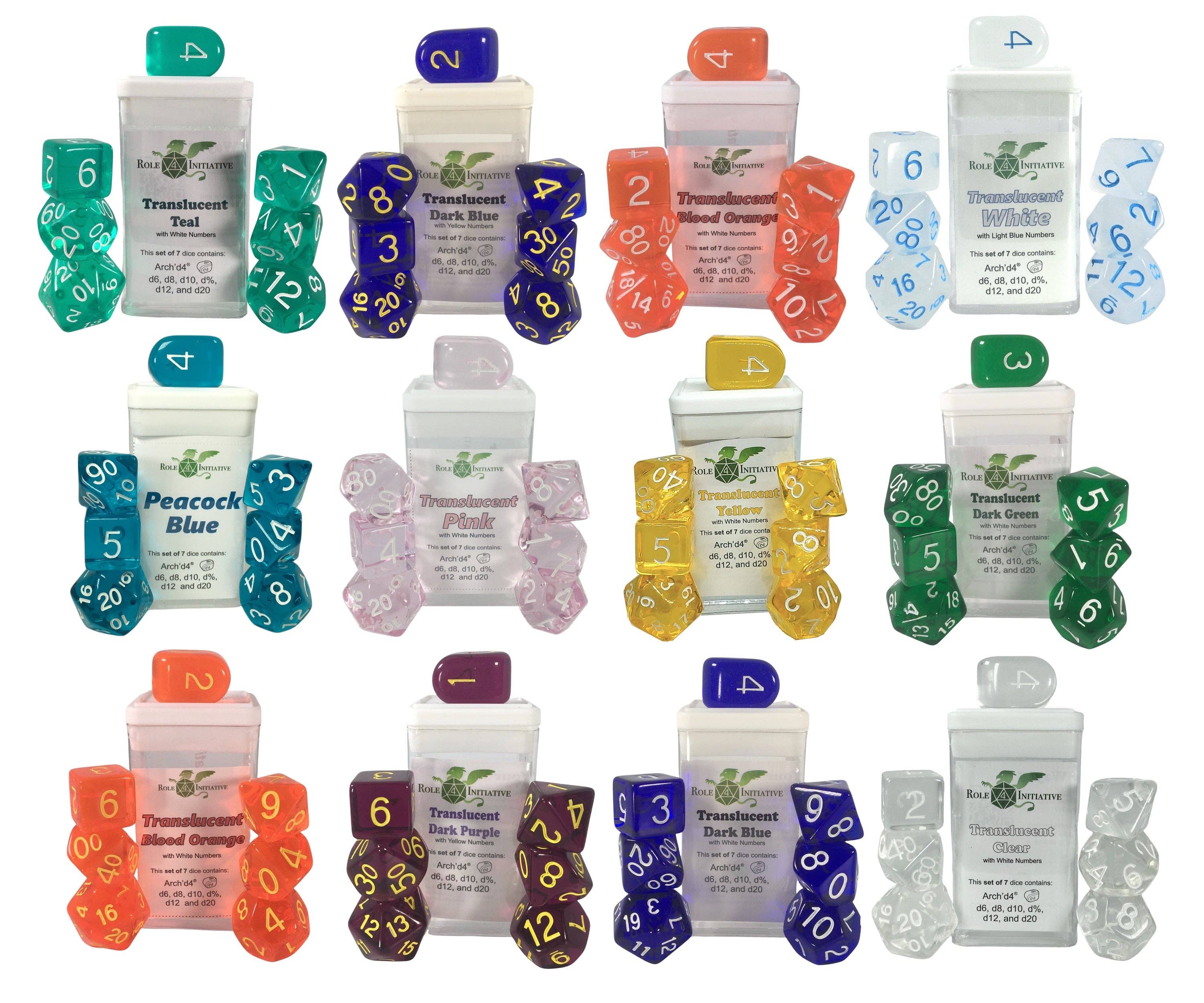 Role 4 Initiative – wholesale Dice – Dice Set Bundles in assorted colors3