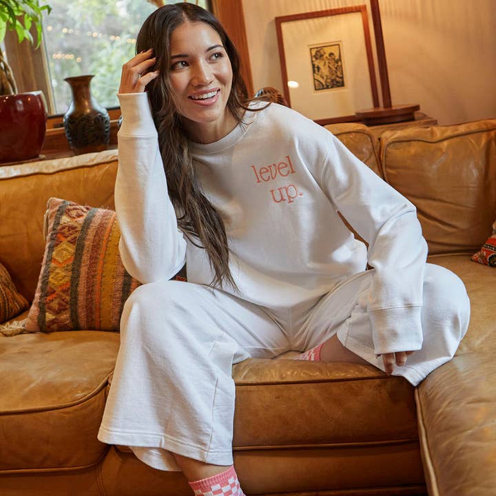 Pantaloni sportivi a gamba larga - Bianco per la vendita all'ingrosso da parte di Lauren James