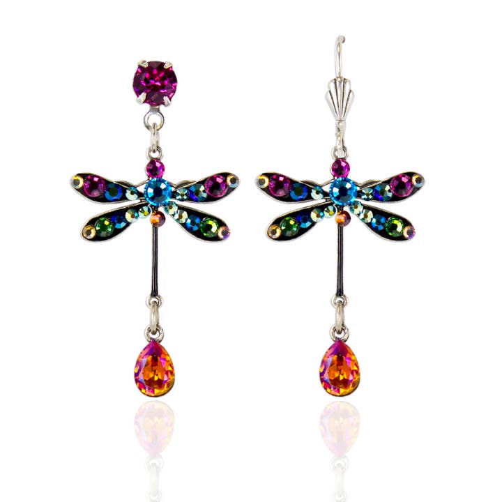 Anne Koplik Designs, Inc. - Venta al por mayor Pendientes colgantes - Pendientes Libélula Cristal Venus