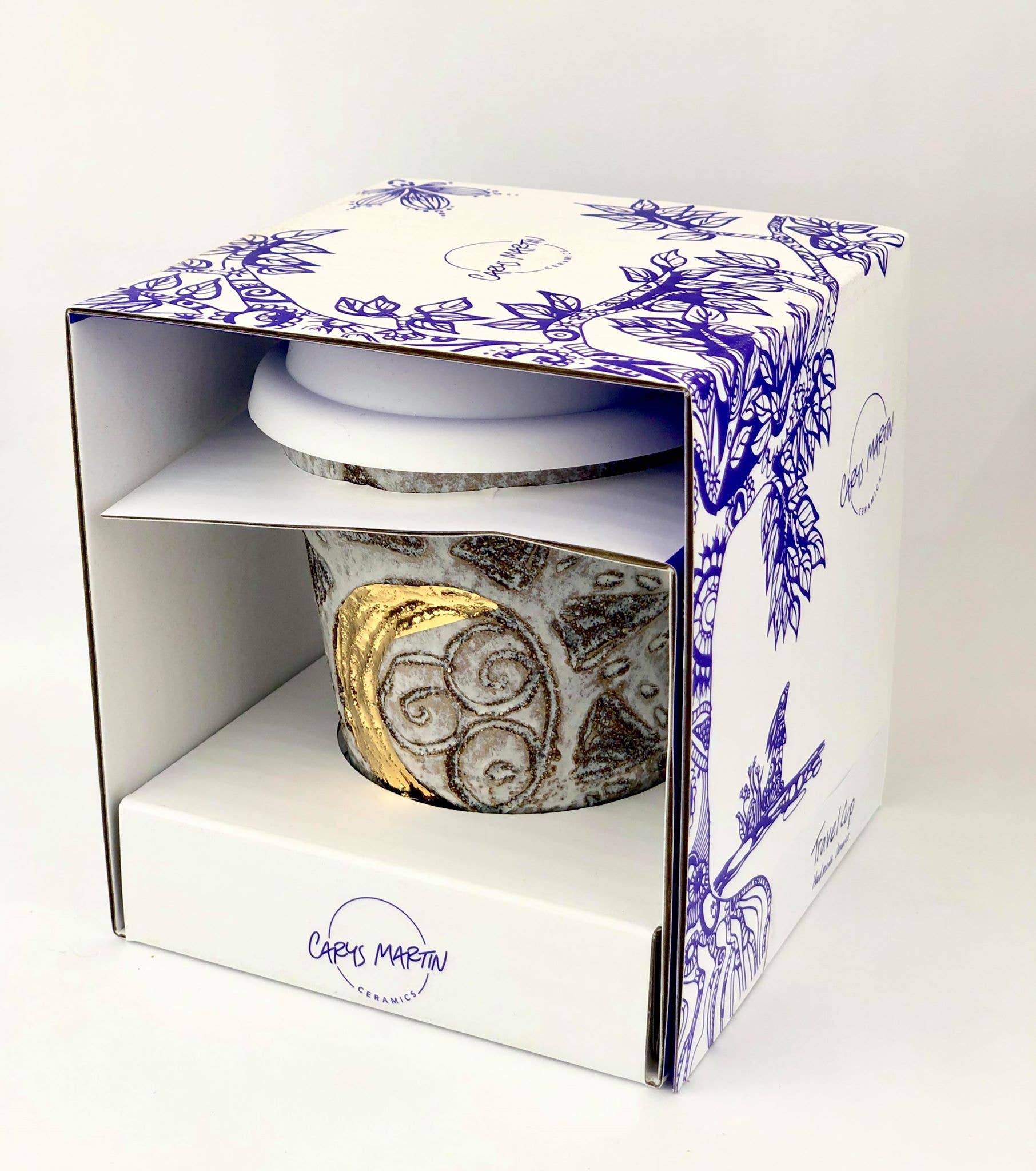 Carys Martin Ceramics - Wholesale Drinking Glass/Cup - Sacred Full Moon - Crescent Moon Ceramic Holding Cup3