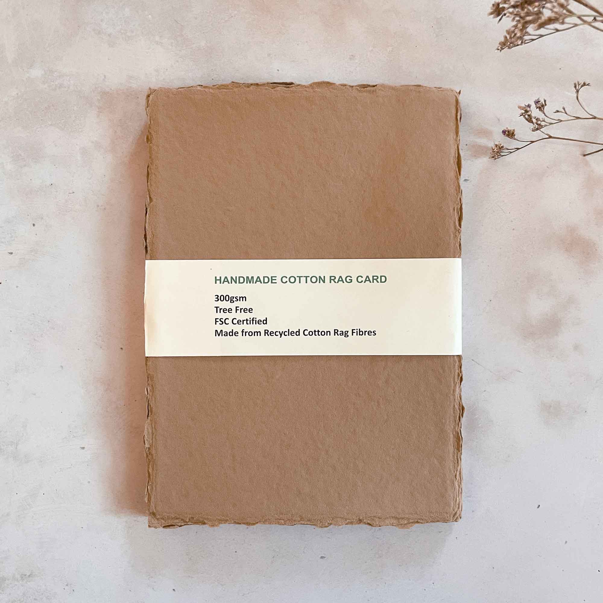 The Natural Paper Company - Vente Assortiments de papeterie/cartes - Papier fait main en argile | Lot de 5 | Papier chiffon en coton recyclé3