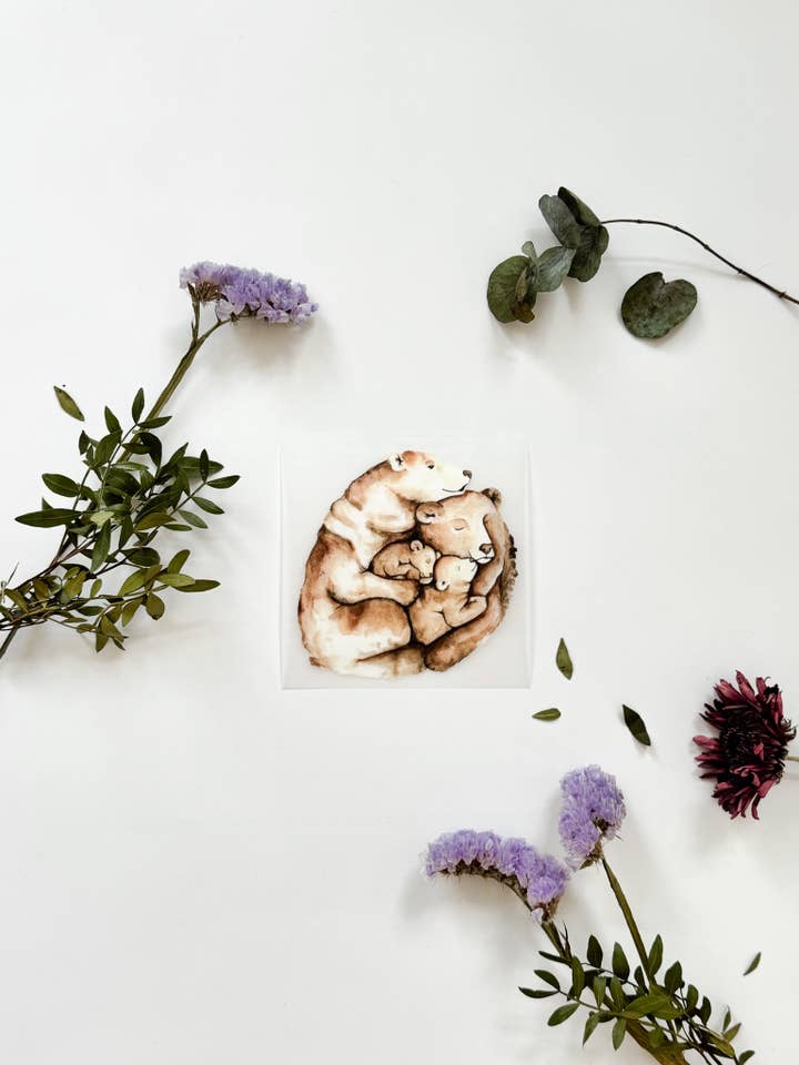 Familia de osos grandes plancha en papel de transferencia para venta al por mayor de MiniDei