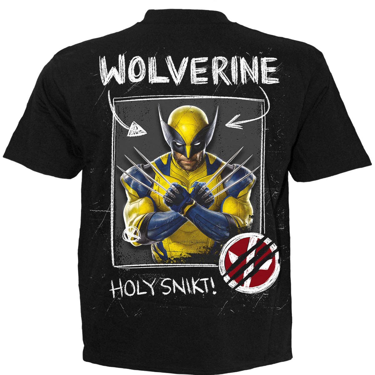 Spiral - Wholesale T-Shirt (Graphic) - Unisex - DEADPOOL - WOLVERINE SKETCHES - T-Shirt Black1