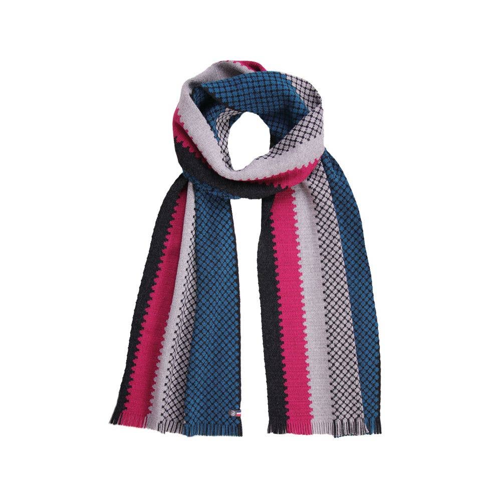 MAISON BONNEFOY - Vendita all'ingrosso Sciarpa - Uomo - Sciarpa in lana Sylvestre con motivo originale e linee audaci2