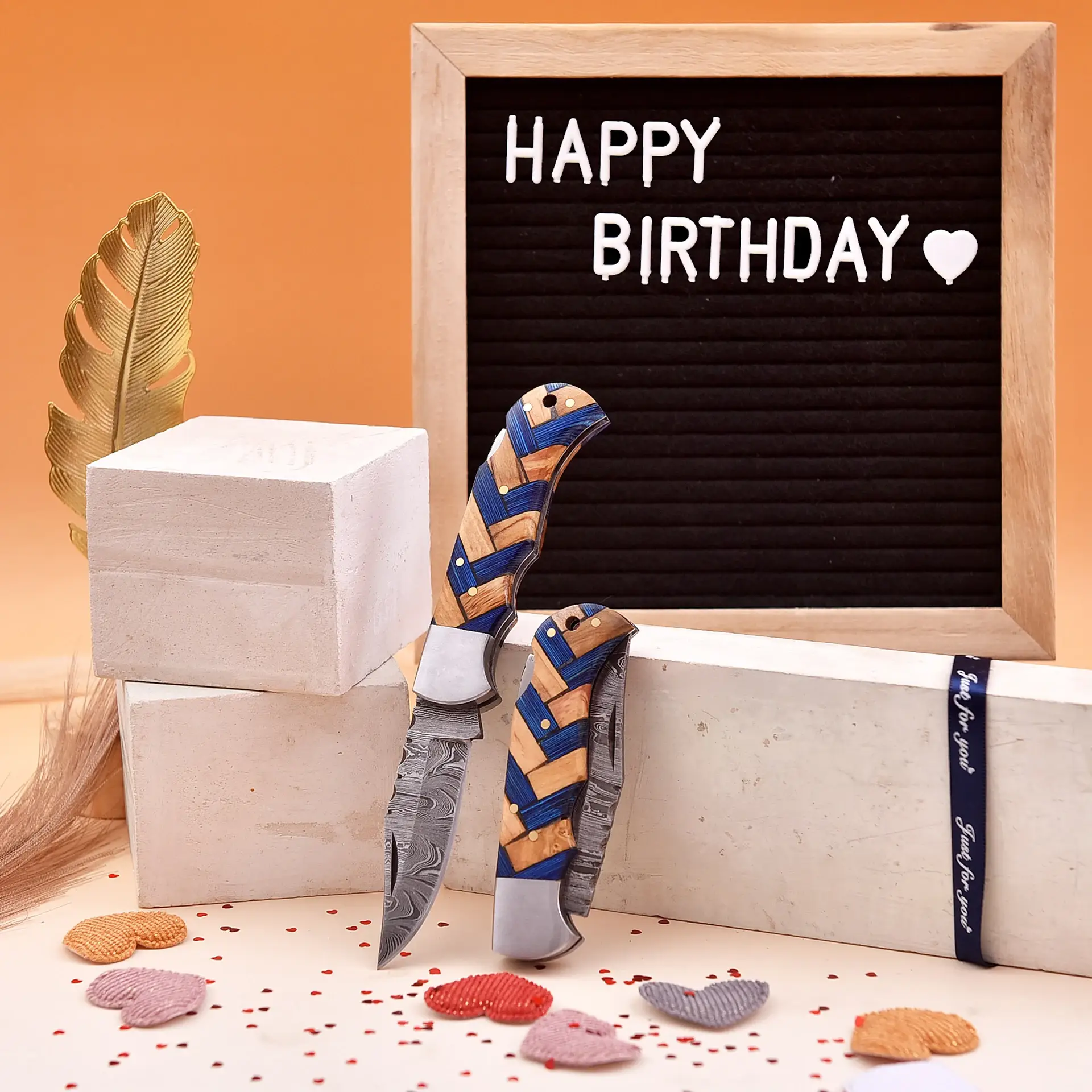 FH KNIVES – Navalha e suporte por atacado – Canivete dobrável damasco com cabo artístico de 6,5', Canivete de Bolso10