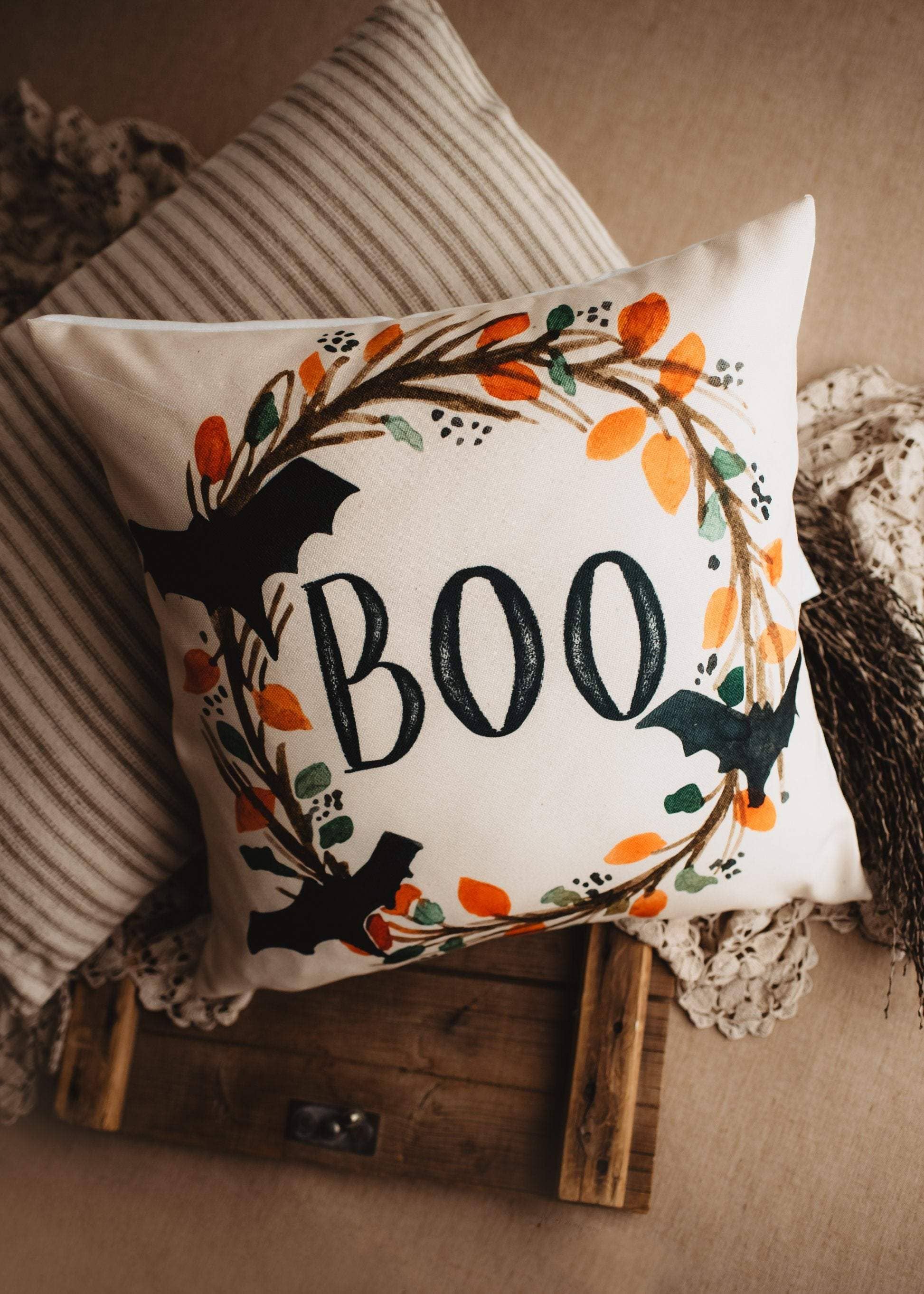 UniikPillows - Venta al por mayor Funda de cojín - Funda de almohada de caramelo truco o trato | fundas de almohada de Halloween | Decoración de otoño | Decoración de habitaciones | Almohadas decorativas | Regalo para ella | Almohadas de sofá6