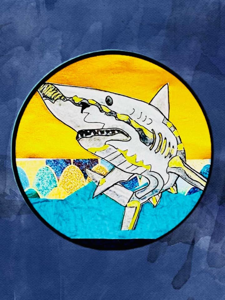 Shark Fine Art Print for wholesale by Art by Hannah Hannah