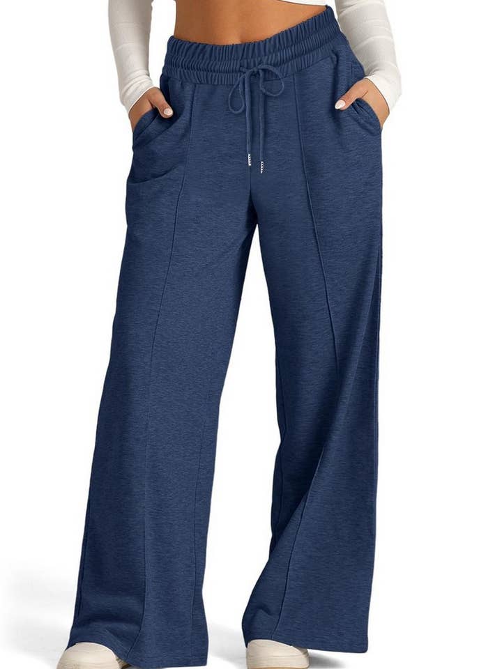 NINEXIS - Wholesale Pants - Women's - CWBLP1855_SOLID COLOR WAIST WIDE-LEG CASUAL TROUSERS4