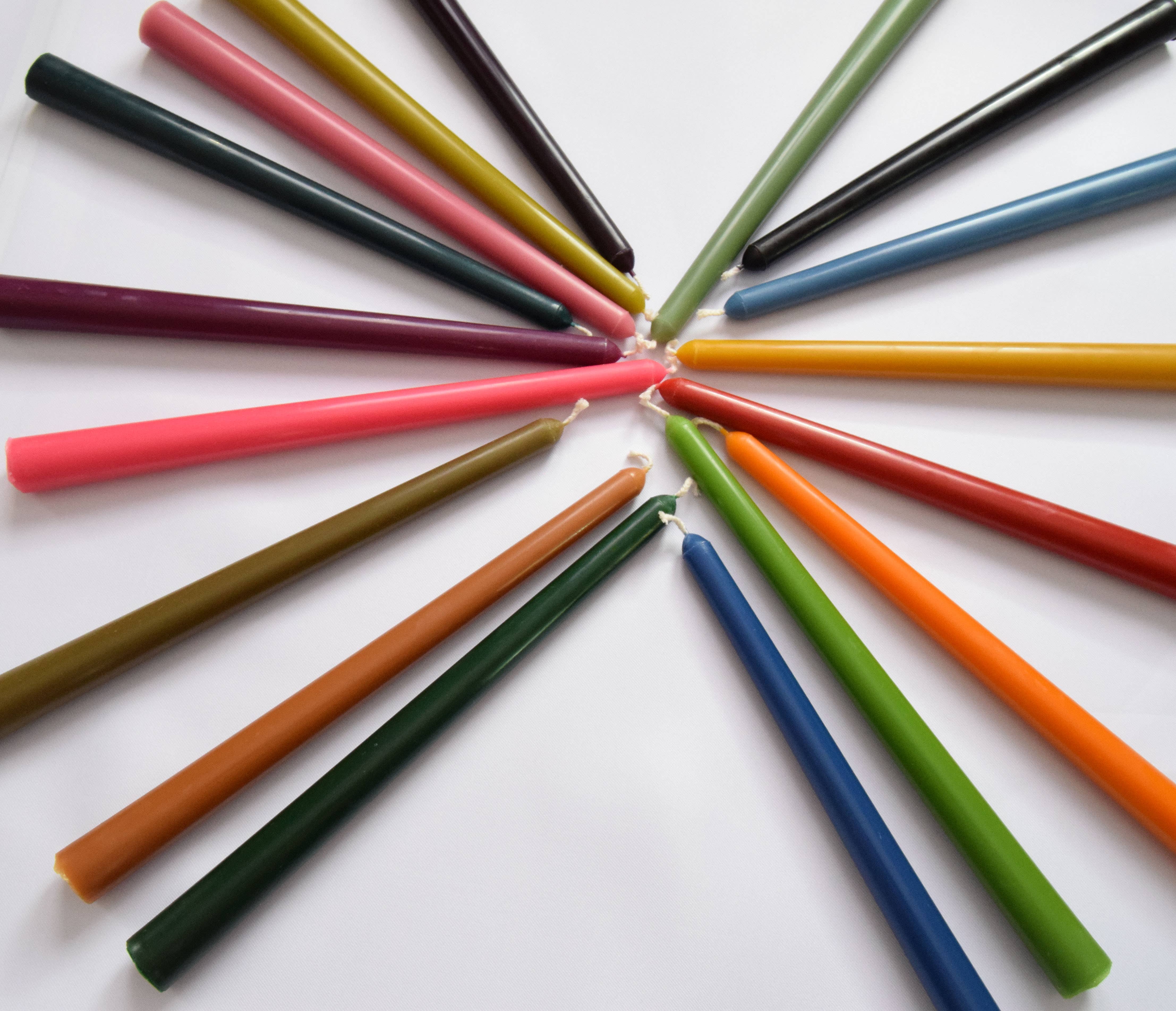 Beelight Candles - Wholesale Tapered Candle/Candlestick - Beeswax Taper Candle - Make your color mix2