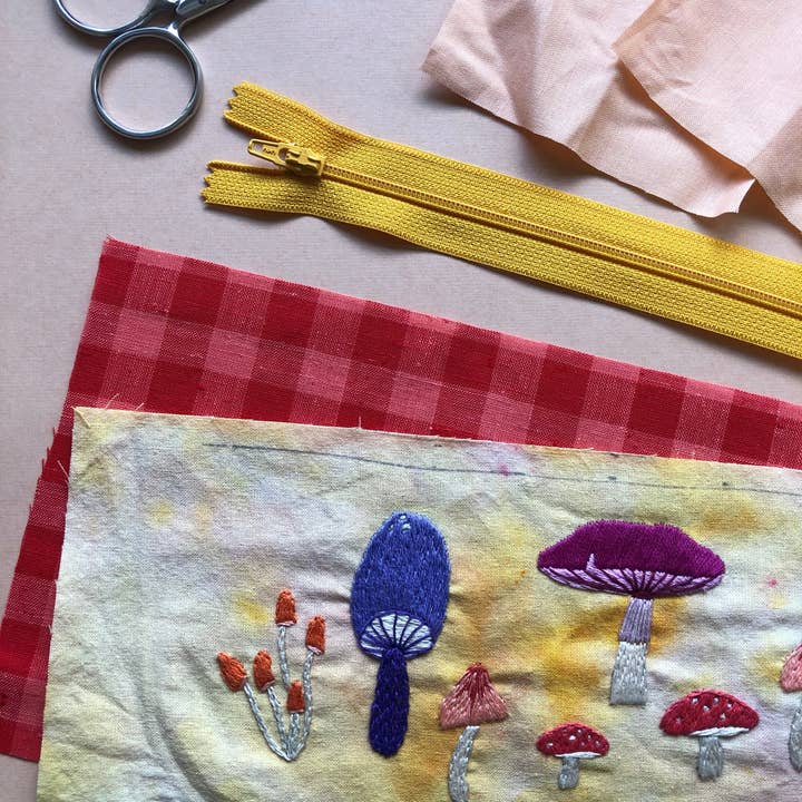 Mushrooms - Peel Stick and Stitch Hand Embroidery Designs for wholesale by MCreativeJ