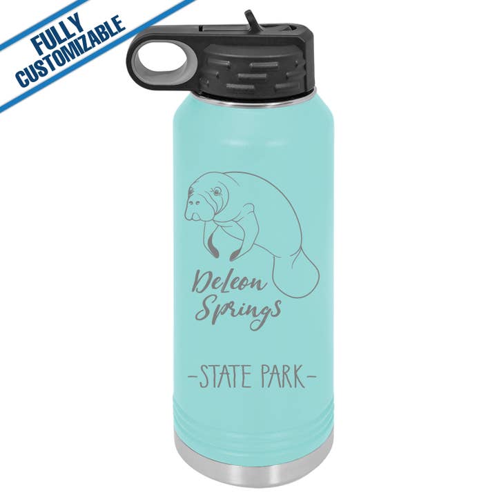 GiftWorksPlus - Wholesale Water Bottle - 32oz. Engraved Water Bottle with Straw - Fully Customizable5
