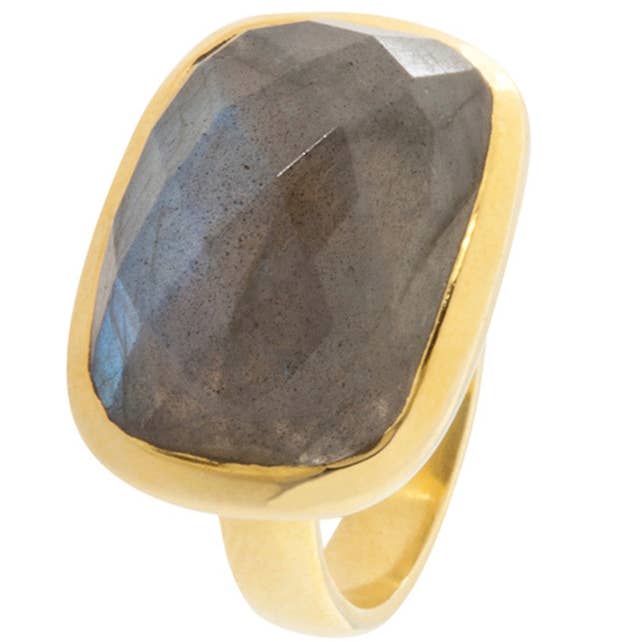 Alessandra Labradoriet gouden ring voor wholesale door POMEGRANATE