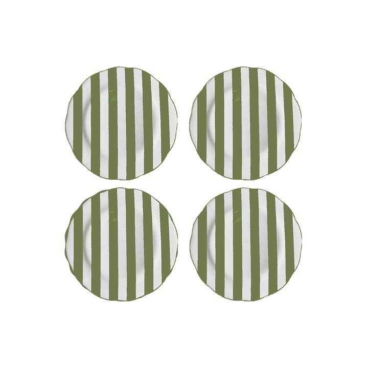 Opjet Paris - Wholesale Dinner Plate - Set of 4 trattoria kaki dessert plates D19cm