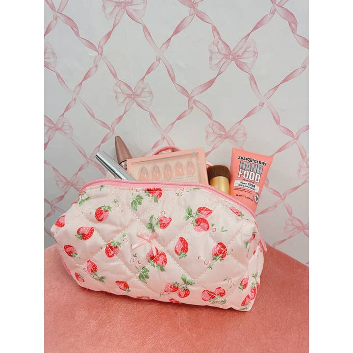 Happy Hour - Vendita all'ingrosso Borsa per trucchi/cosmetici - Borsa per Trucco Media Fragola