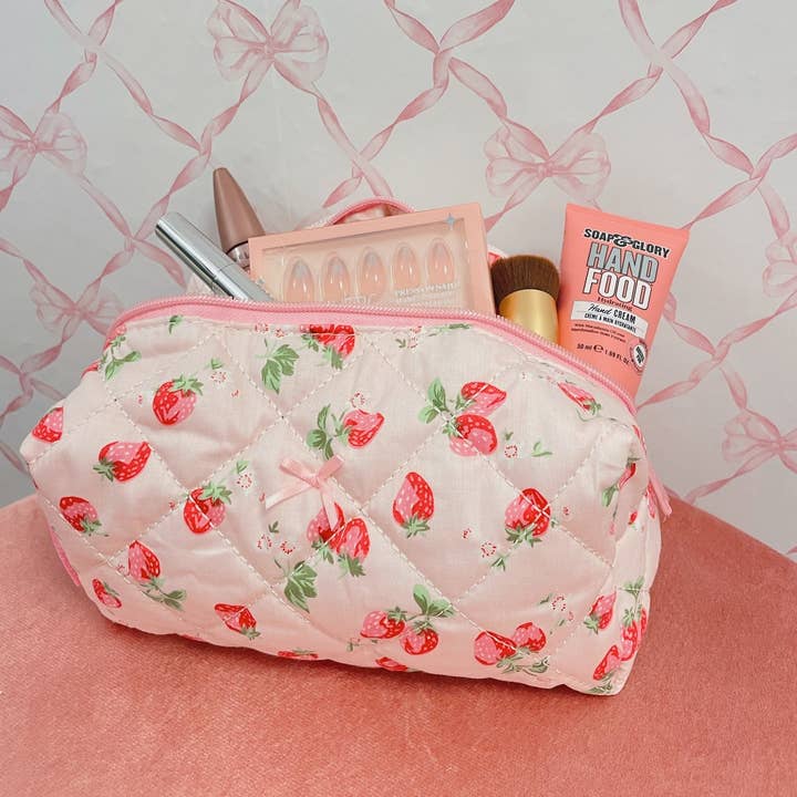 Happy Hour - Vendita all'ingrosso Borsa per trucchi/cosmetici - Borsa per Trucco Media Fragola0