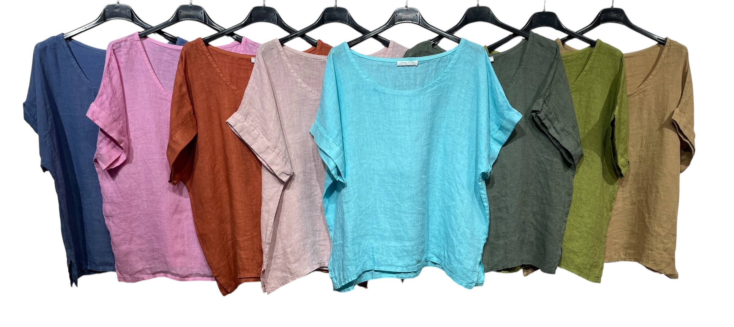 LINEN & COTTON HOUSE – T-shirt – Mulher por atacado – TOP UNI EM LIN 013328