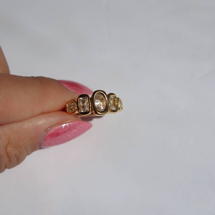 JESSA Jewelry - Wholesale Multi-Stone Ring - Janelle Ring | Everyday Gold Ring3