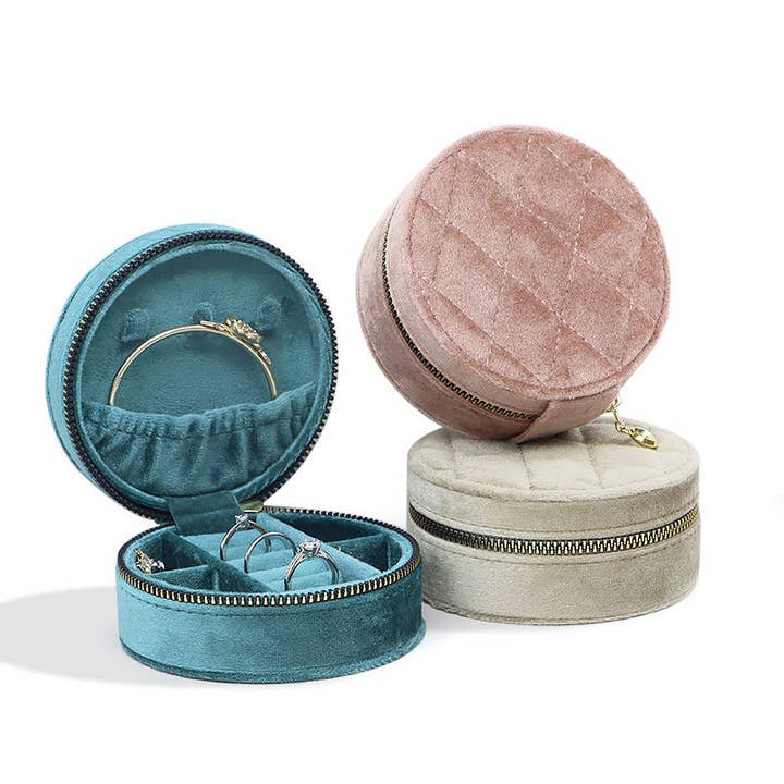 Round Oval Velvet Jewelry Box Portable Storage S5P950 for wholesale by alberalkirk