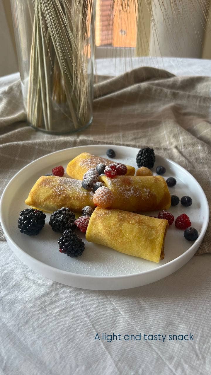 Ptashka - Wholesale Shelf Stable Prepared Meal - Bulk Cherry & Vanilla Sauce Crepes 72 ct Frozen Fully Cooked2