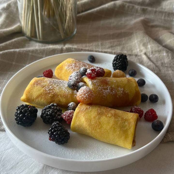 Ptashka - Wholesale Shelf Stable Prepared Meal - Bulk Cherry & Vanilla Sauce Crepes 72 ct Frozen Fully Cooked2