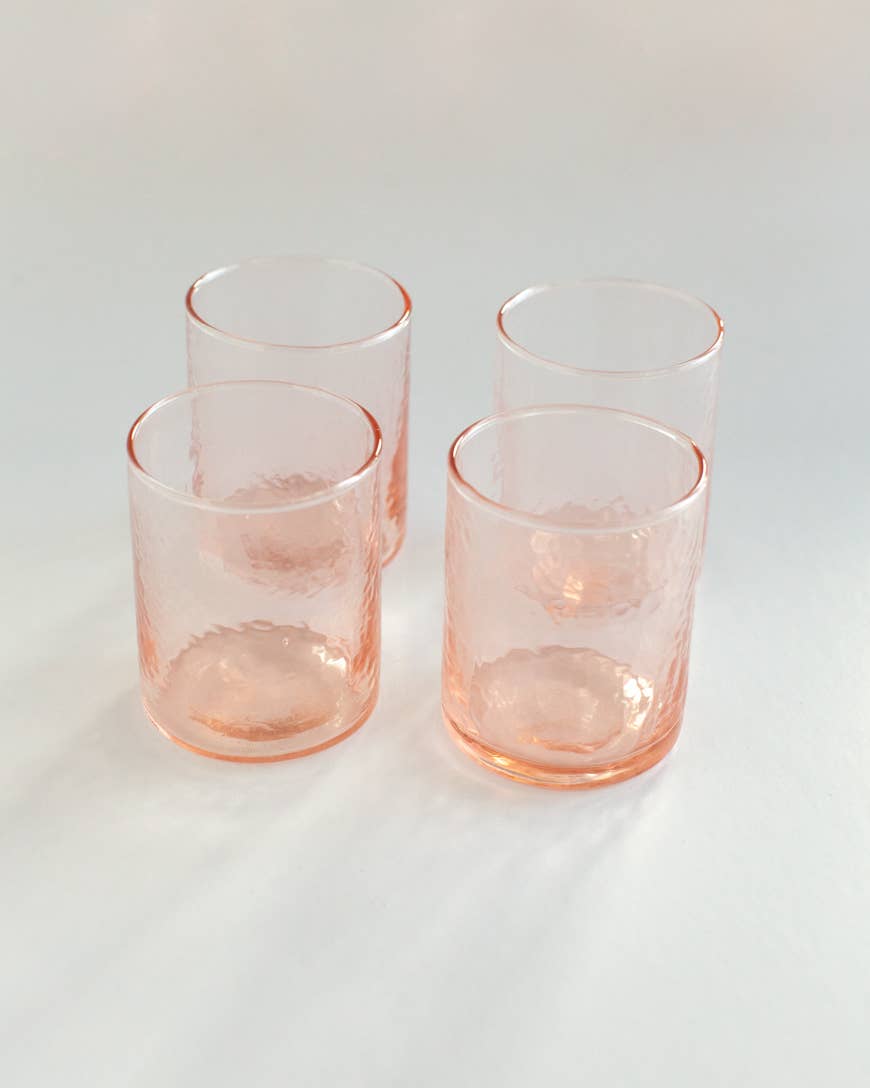 Creative Women - Vente Verre/tasse - Verres soufflés à la main avec finition martelée | Lot de 46