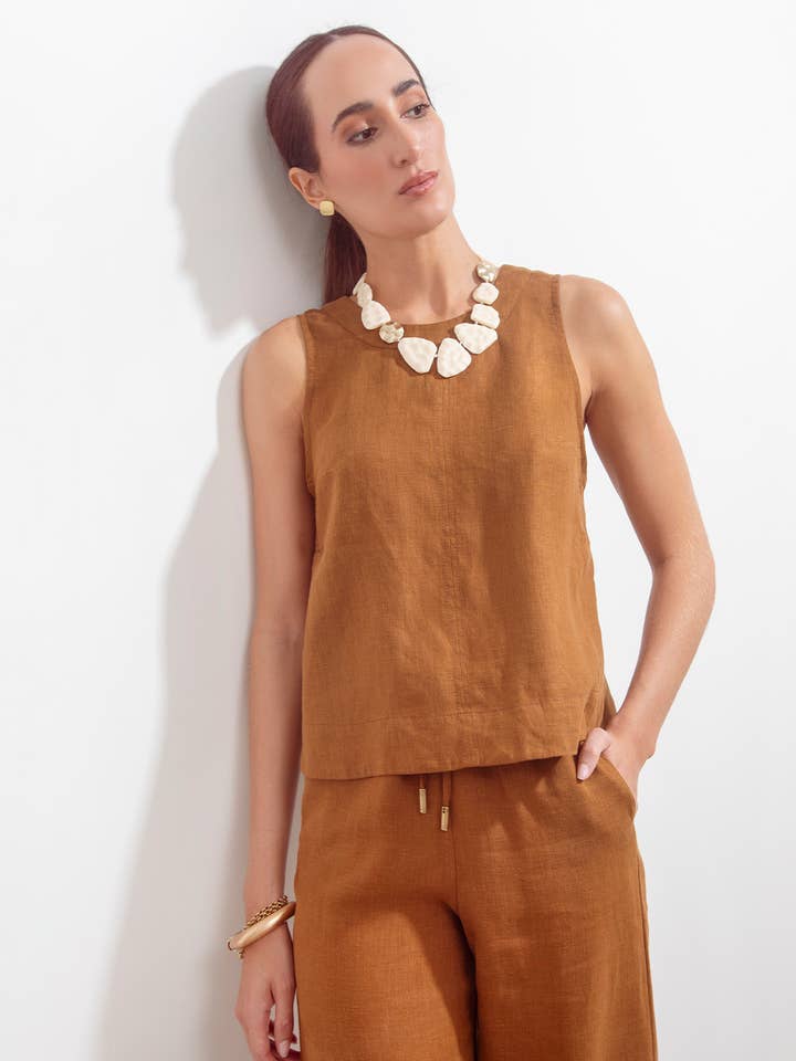 SOFIA BLOUSE KAFFELINNE för wholesale av Maria la Paz