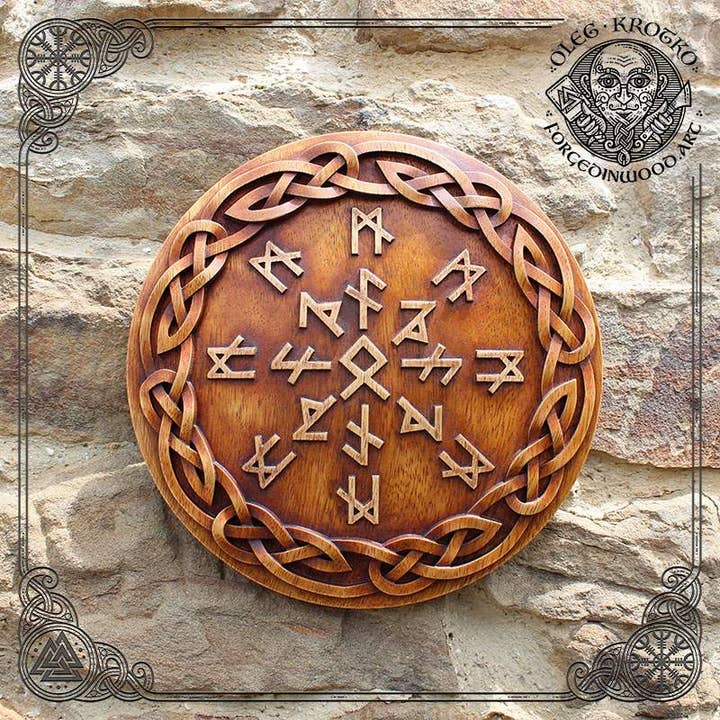 AMULETO RUNICO PER LA PROTEZIONE DELLA CASA. per la vendita all'ingrosso da parte di Forged In Wood