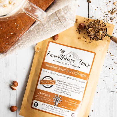 Farmhouse Teas - Wholesale Loose Tea - Mountain Hazelnut NOT Coffee® – Herbal Tea Blend5