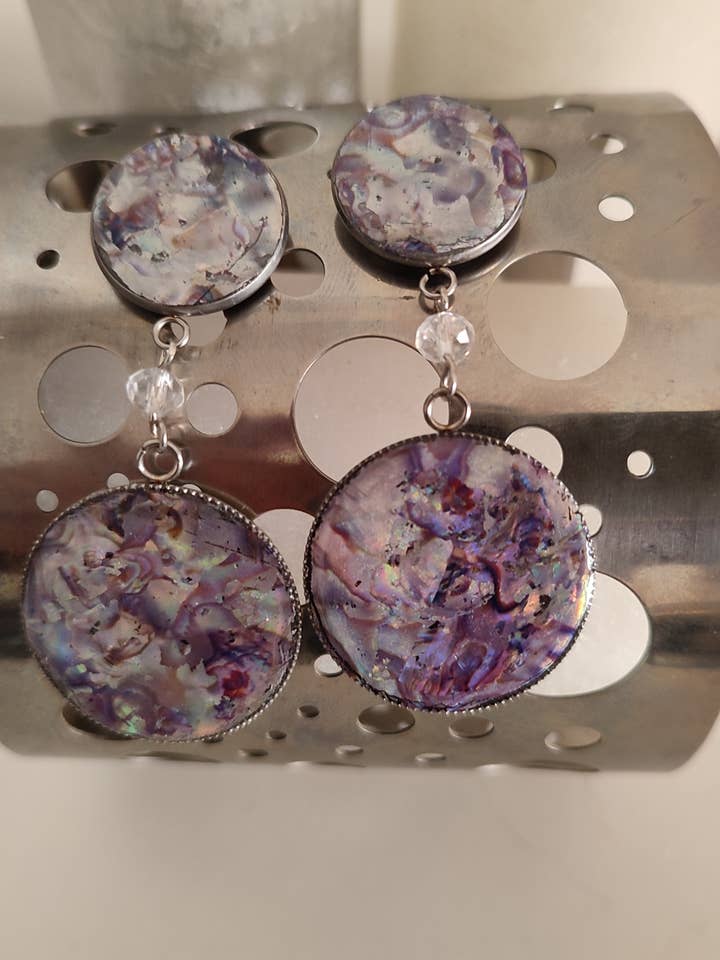 PENDIENTES RESINA ESPEJO para venta al por mayor de catsplatayresina