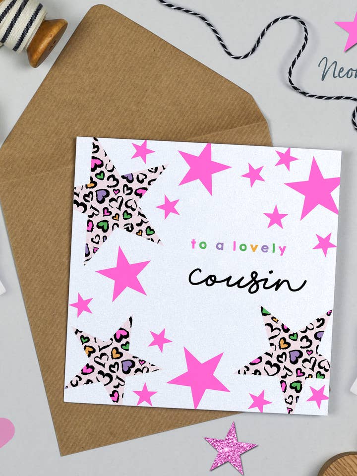 Leopard Love Stars Cousin for wholesale by Michelle Fiedler Design