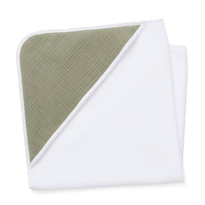 SAGE GREEN badekåbe til baby for engroshandel hos Cocoeko